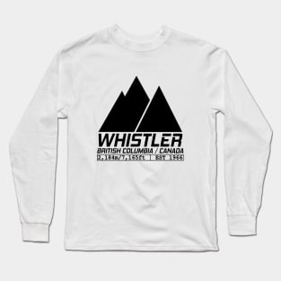 Ski Whistler British Columbia Canada Skiing and Snowboarding Long Sleeve T-Shirt